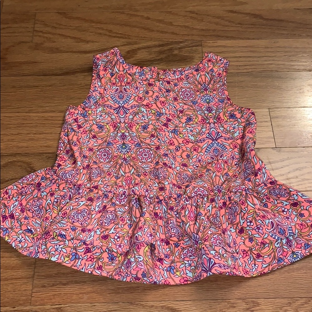 Girls Printed Peplum Top